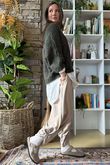 Hygge Boucle Slouch Knit Khaki